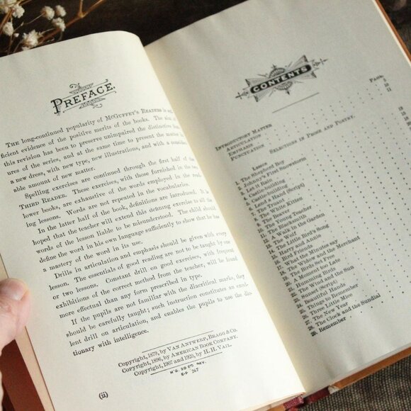 Vintage 1920s Book, "McGuffey's Third Eclectic Reader", Revised Edition American - Picture 10 of 13